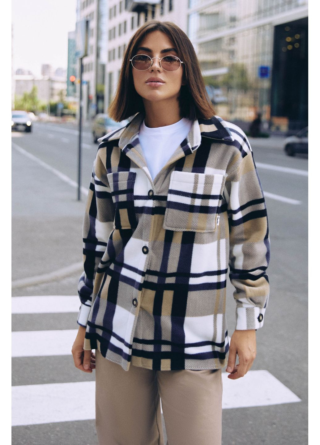 Бежевая рубашка Seventeen