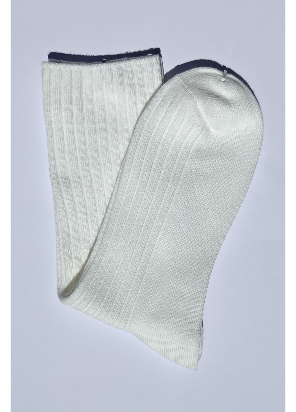 Белые носочки в рубчик хлопковые np315-1 Aura.Via (351892490)