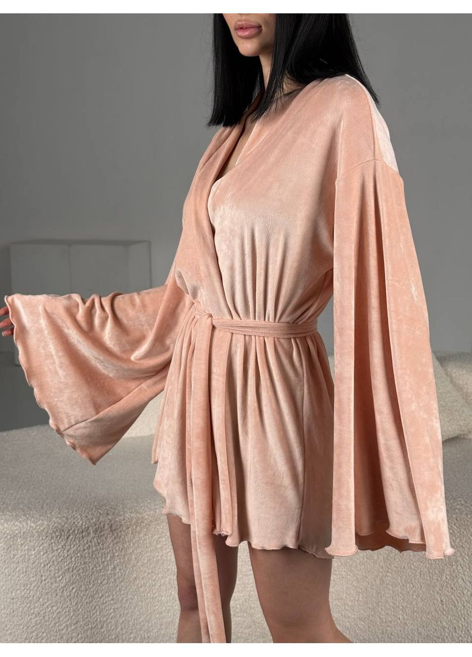 Женский велюровый халат No Brand (362575100)