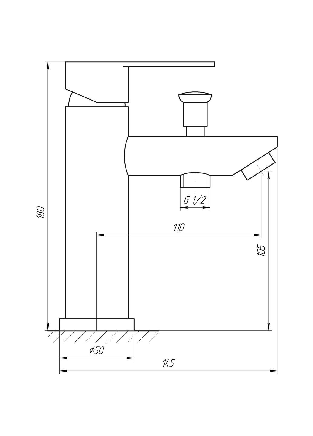 Змішувач для умивальника WIEN SBT2-106B Globus Lux (335040612)