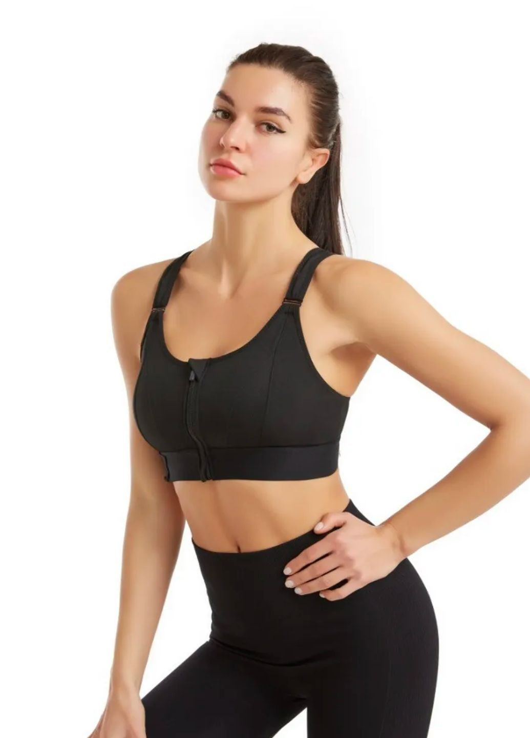 Жіночий спортивний топ із застібкою спереду для великого бюсту (70181) FitFiesta (341164016)