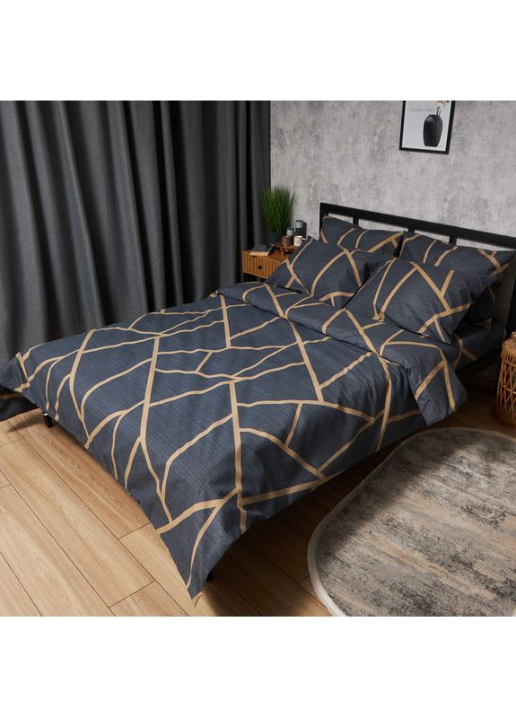 Комплект постельного белья Микросатин Premium King Size 220x240 наволочки 2х40х60 (MS-820009870) Moon&Star Deep Blue Luxe (356114019)