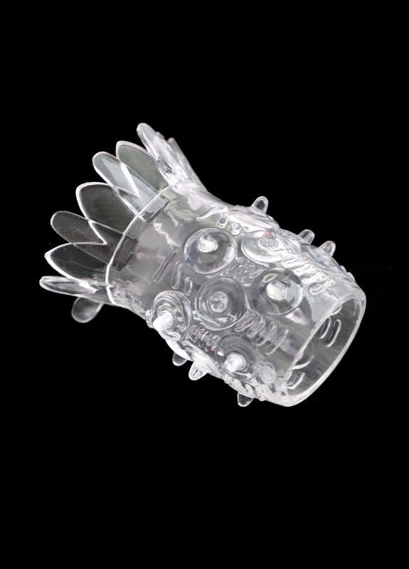 Набір насадок на пеніс, насадки на вібратор, насадки на член + ерекційне вібро кільце (набір 5 предметів) No Brand (314874576)