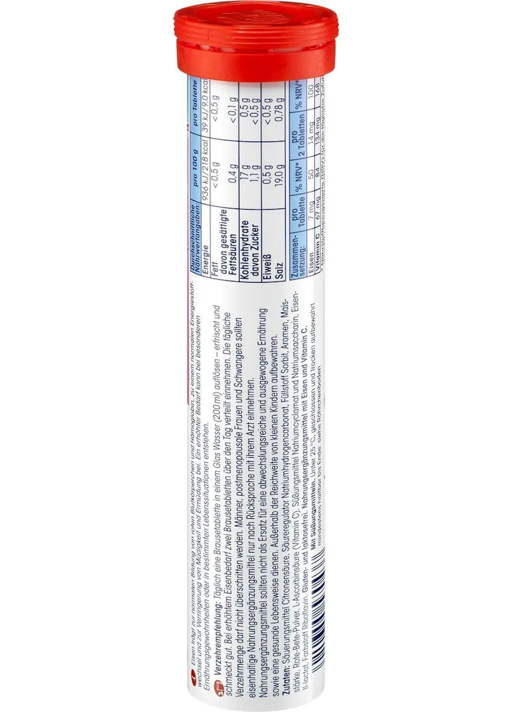 Шипучие таблетки с железом и витамином C, вкус черной смородины, 20 шт., 82 г Mivolis (373414059)