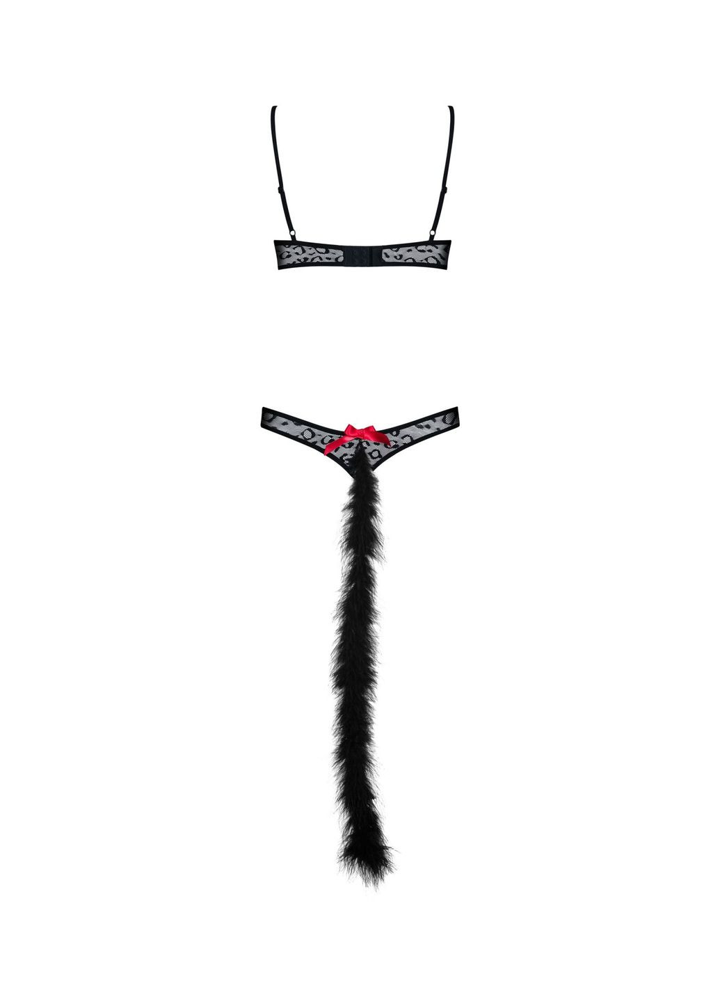 Эротический костюм гепарда Gepardina 3 pcs costume черный - CherryLove Obsessive (282958950)