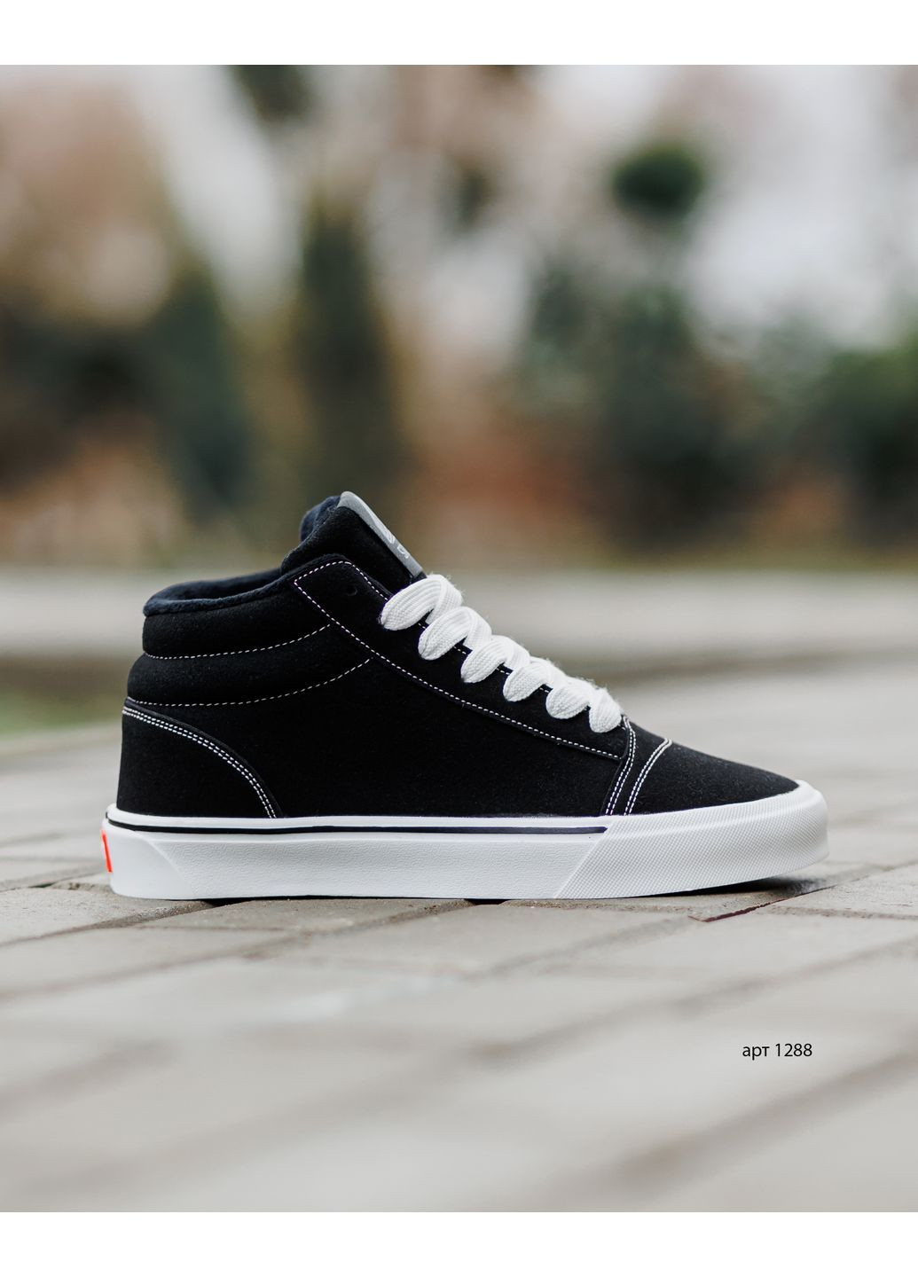 Черно-белые зимние кеды winter city v2 black white Stilli