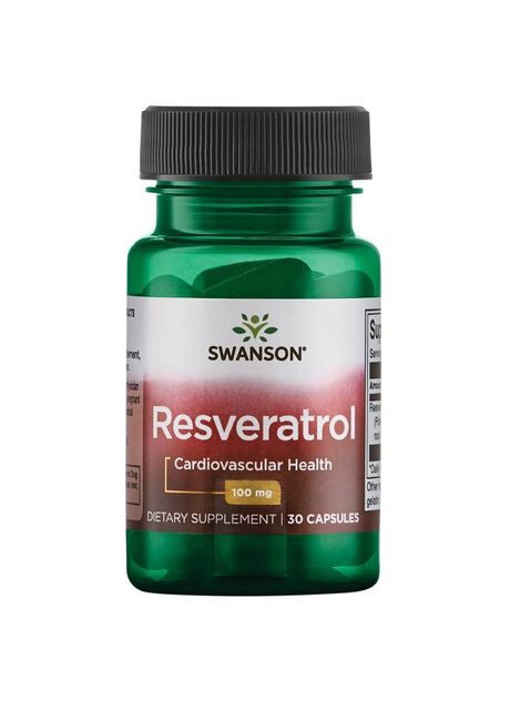 Антиоксидант Ресвератрол, серцево-судинний, Resveratrol,, 100 мг, 30 капсул Swanson (366733884)