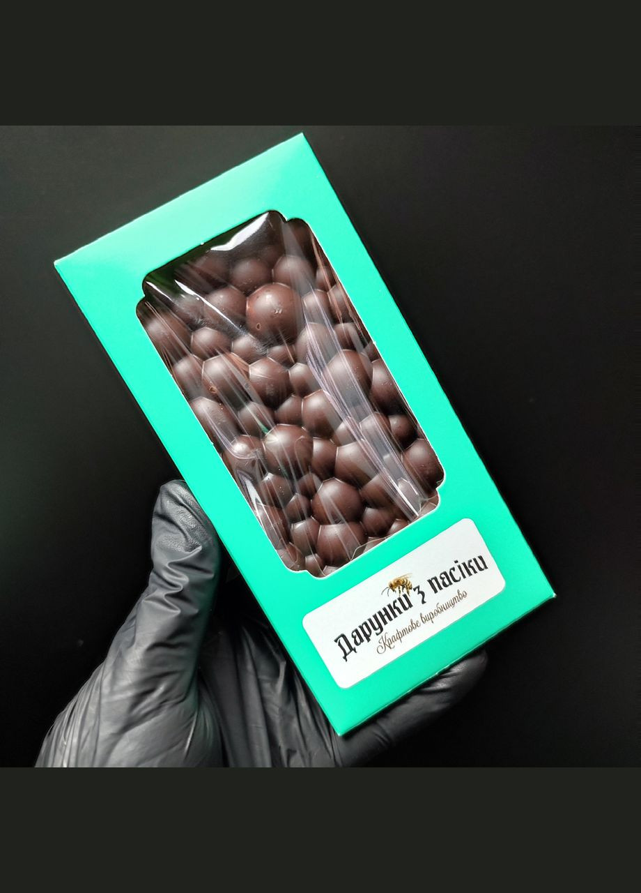 Молочний шоколад 55% на меду, крафтовий з горіхами кеш’ю 80 грам МЕД ПОШТОЮ (322149060)