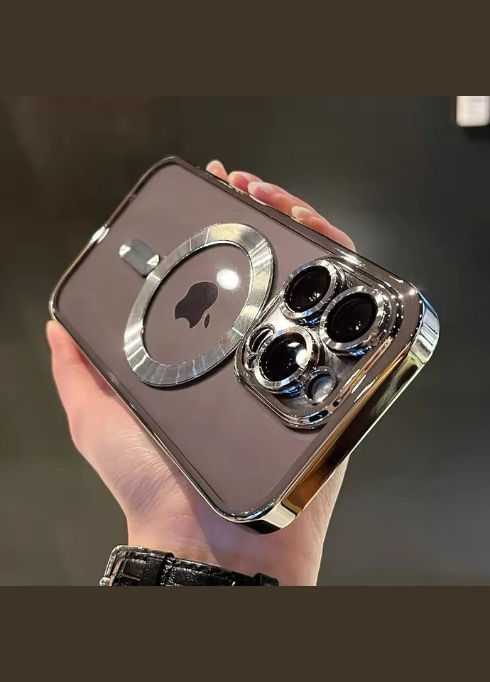 Противоударный прозрачный чехол MagSafe на iPhone 14, цвет серебристый No Brand (359502788)