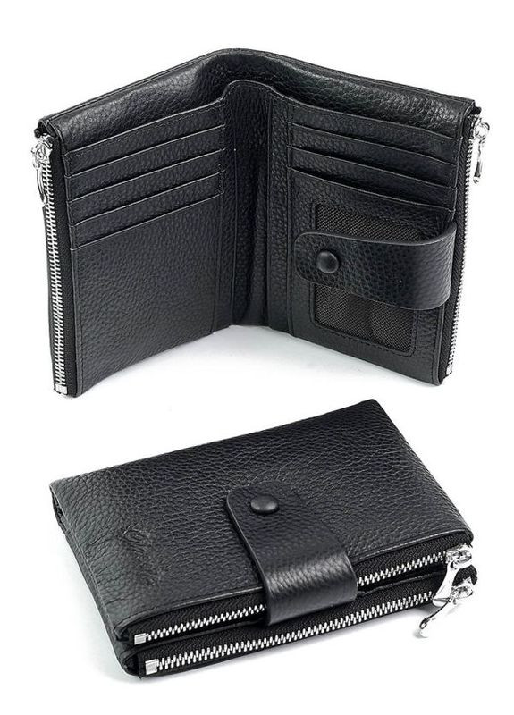 Кожаный женский кошелек черный No Brand (292920452)