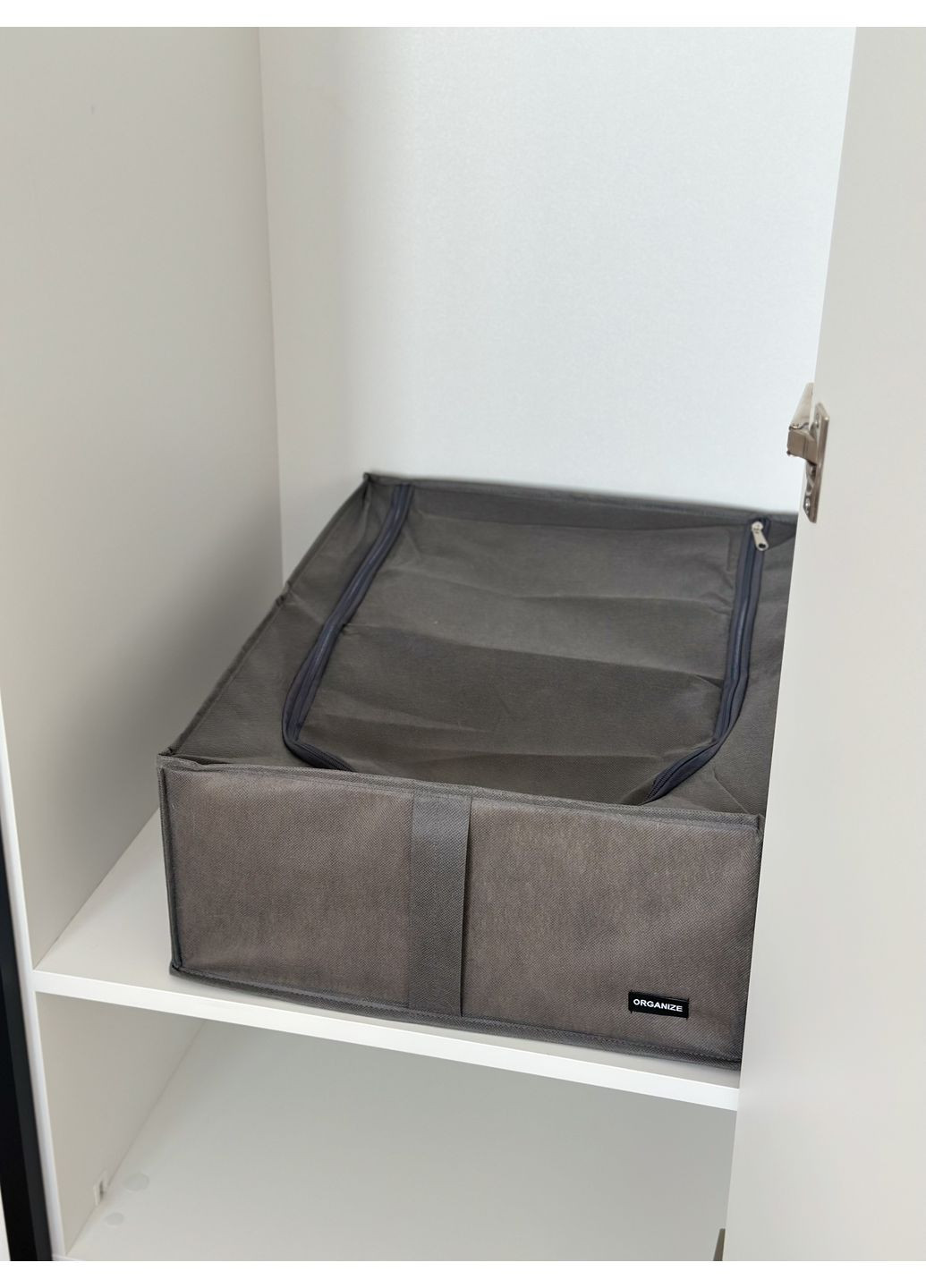 Органайзер зі з'ємною перетинкою для зберігання речей з кришкою 50*41*18 см (білий) Organize (356473667)