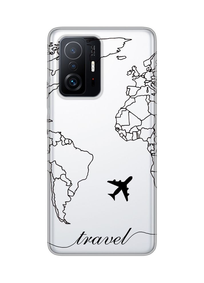 Прозорий чохол на Xiaomi 11T:: Карта. Контур (принт 330) Creative (360681988)