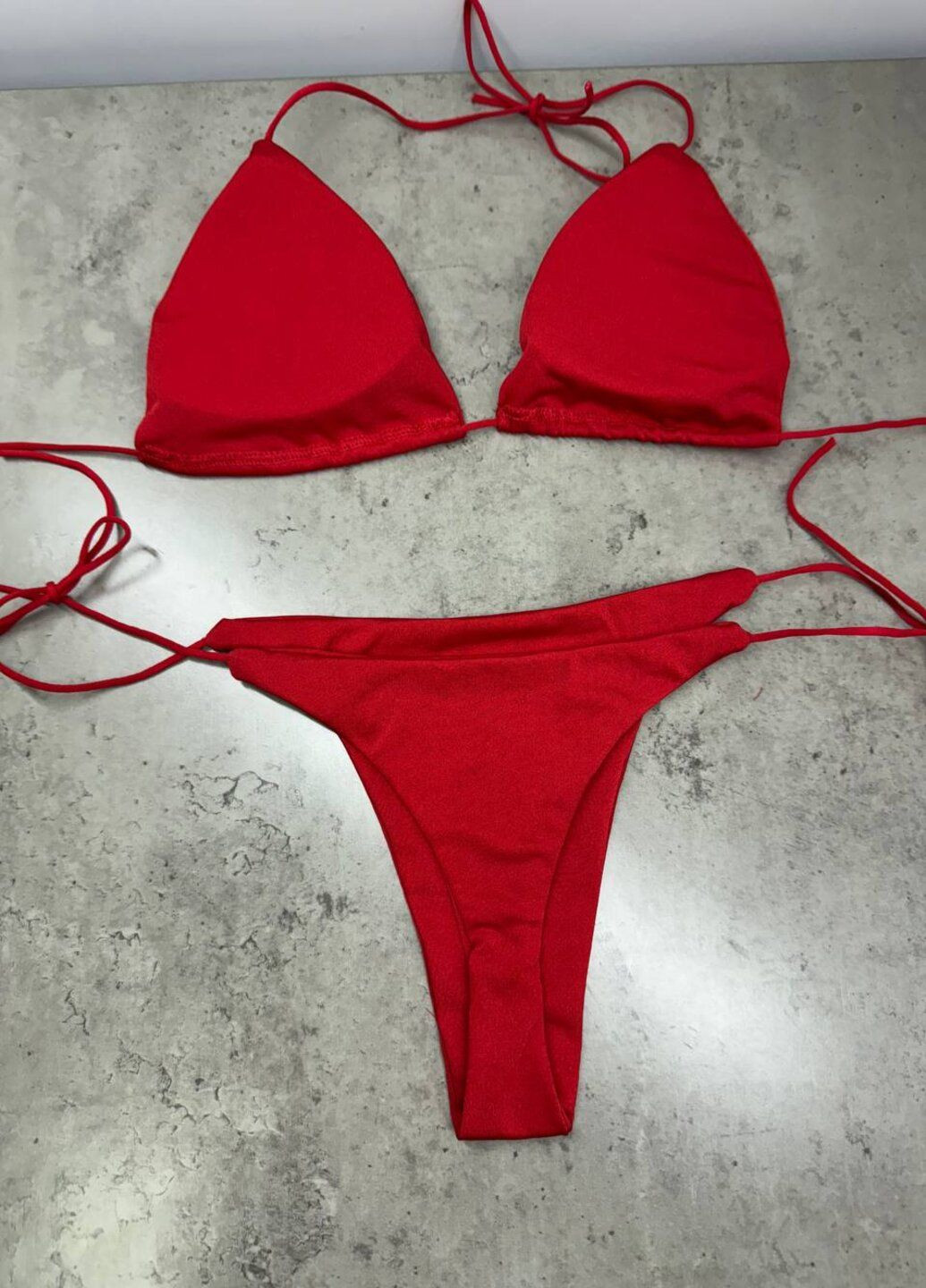 Красный купальник женский красный купальник шторка купальник шторка купальник на завязках раздельный красного цвета купальник женский No Brand