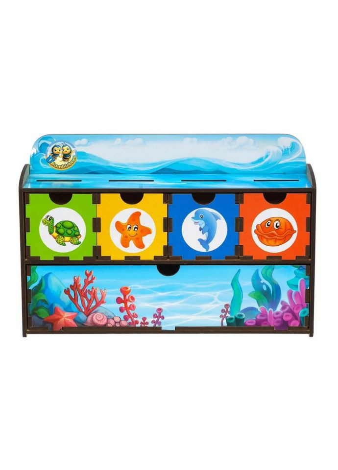 Деревянная настольная игра "Морские жители-2" (ПСД004) PSD004 сортер-комодик Ubumblebees (315022911)