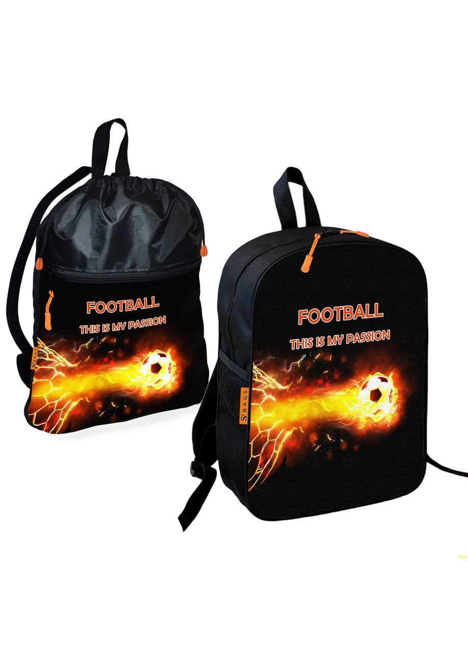 Шкільний рюкзак дитячий футбол + Сумка для взуття спортивної форми рюкзак-мішок хлопчикові (2186) No Brand (332565863)