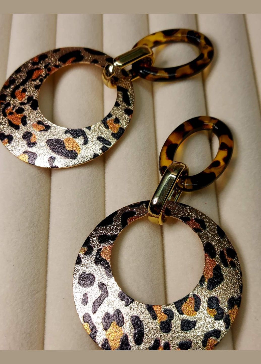 Сережки Довгі Леопардові No Brand (325830967)