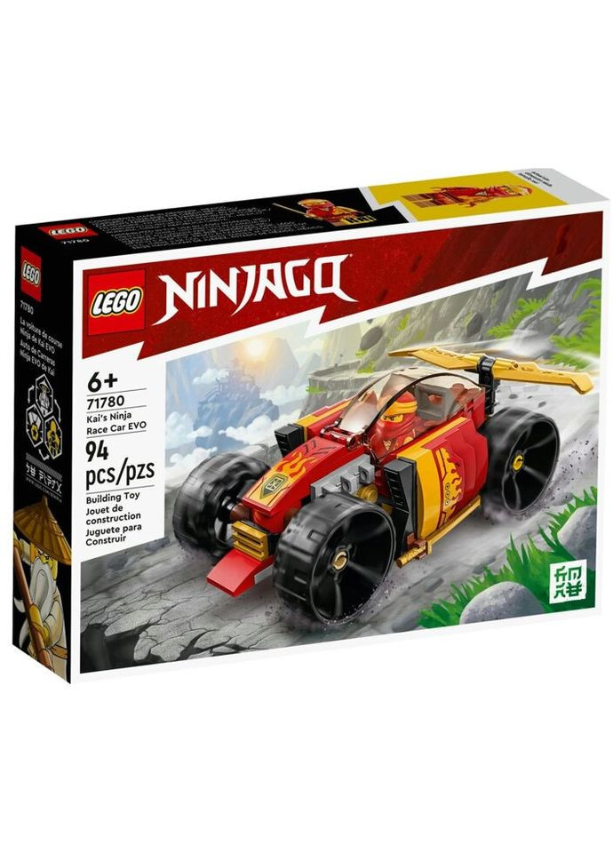 Конструктор Ninjago Гоночный автомобиль ниндзя Кая EVO 94 детали (71780) Lego (281425799)