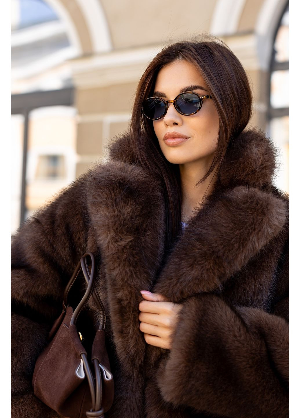 Шуба з еко-хутра коротка Chicly Furs (360602985)