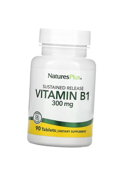 Тіамін із уповільненим вивільненням, Vitamin B1 300 Sustained Release, 90таб 36375171, (36375171) Nature's Plus (293257186)