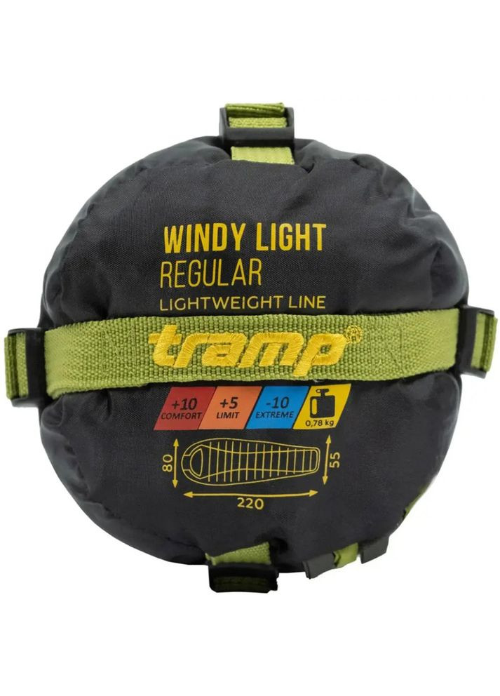 Спальний мішок Windy Light лівий UTRS-055-olive-L Tramp (366467694)