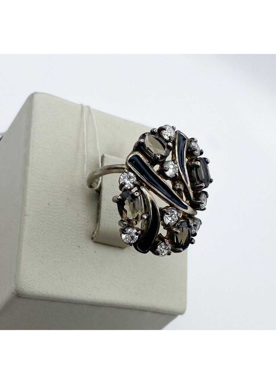 Кольцо серебряное с движением топазом 17,5 5,1 г No Brand (370142470)