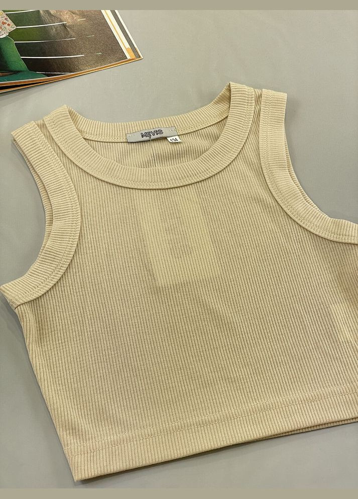 Бежева літня кроп-топ для дівчинки Mevis