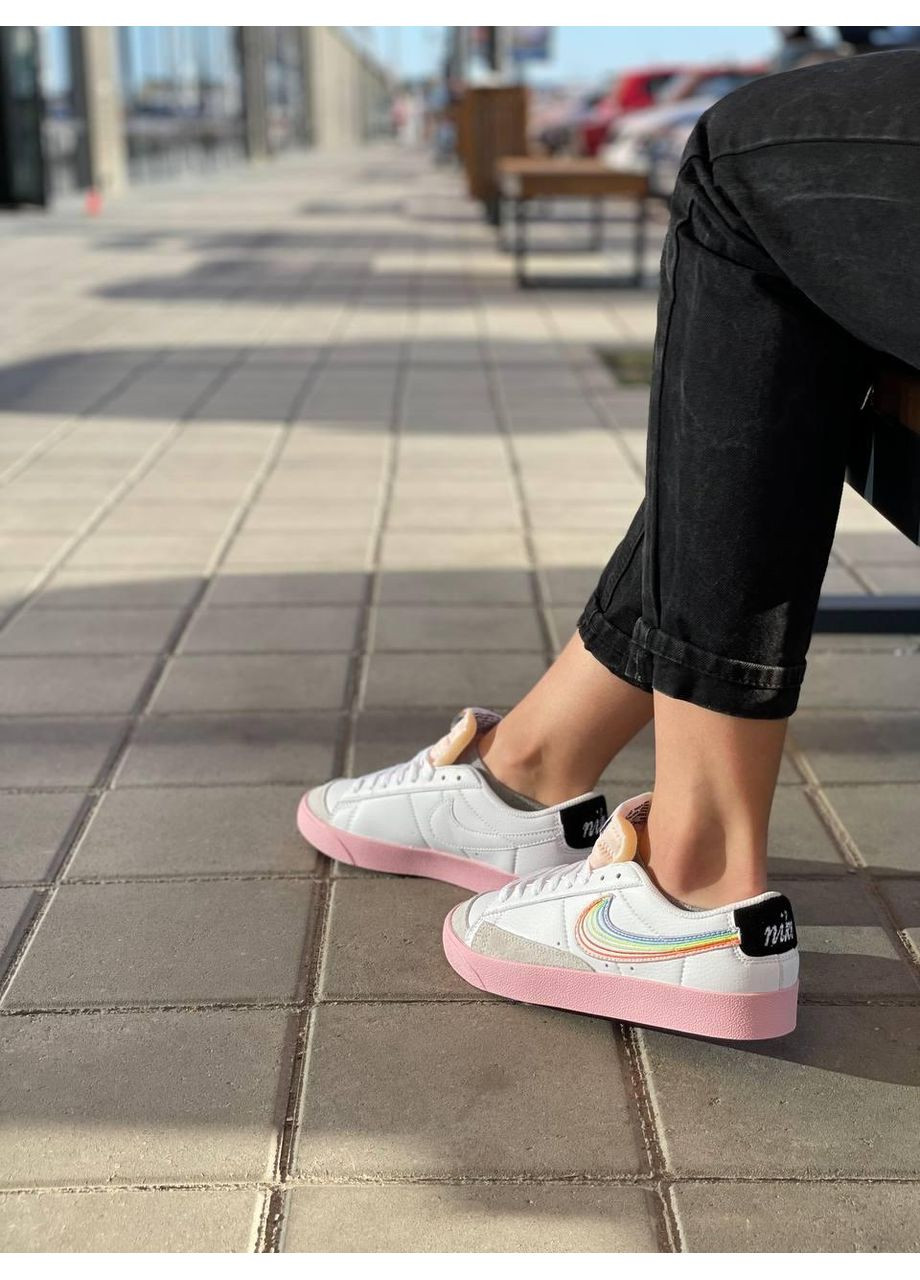 Белые демисезонные кроссовки мужские nike blazer low 77 vintage betrue найк блейзер No Brand