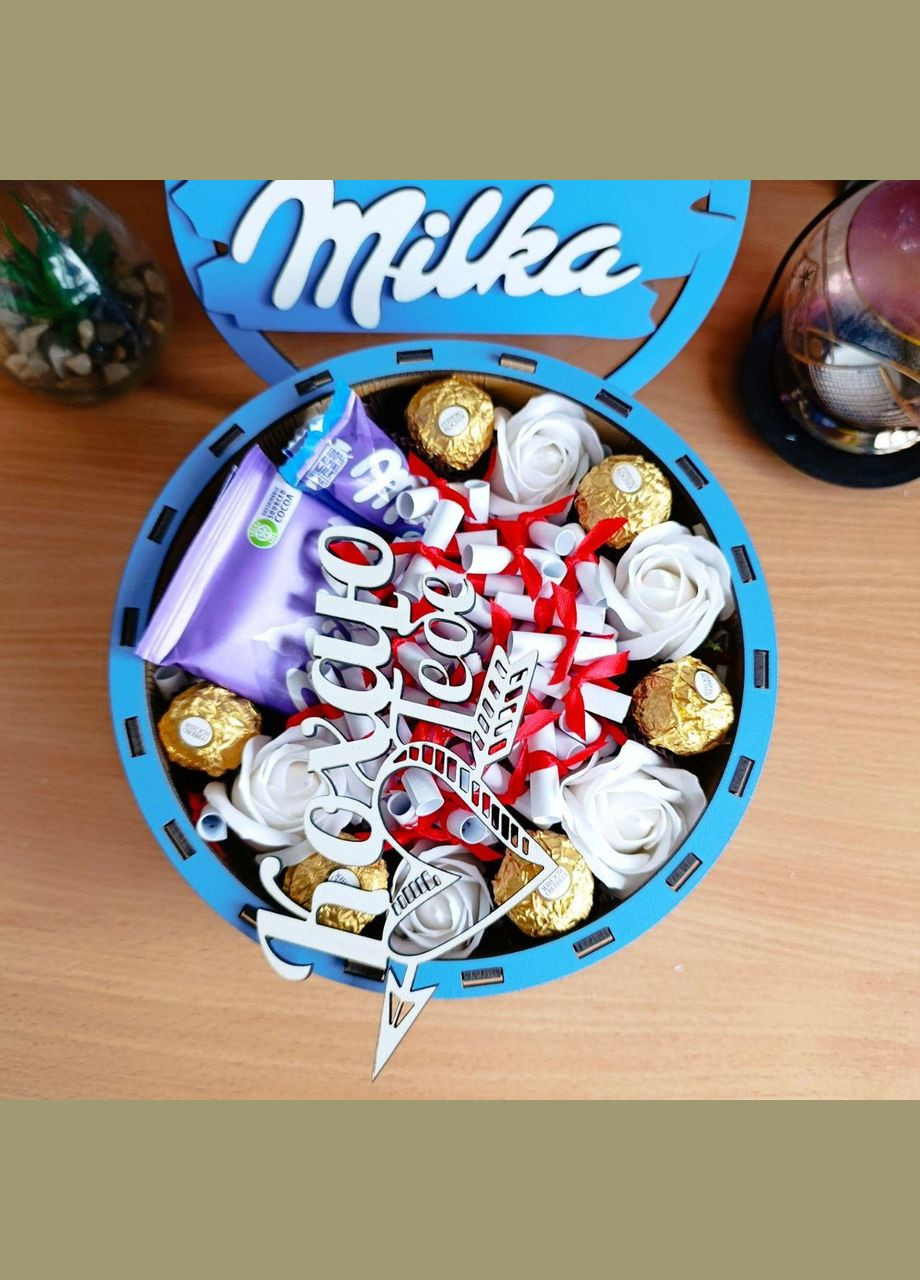 Подарунковий бокс мілка з солодощами та 101 причиною чому я тебе люблю на день закоханих 8 березня (ar222) No Brand (323223849)