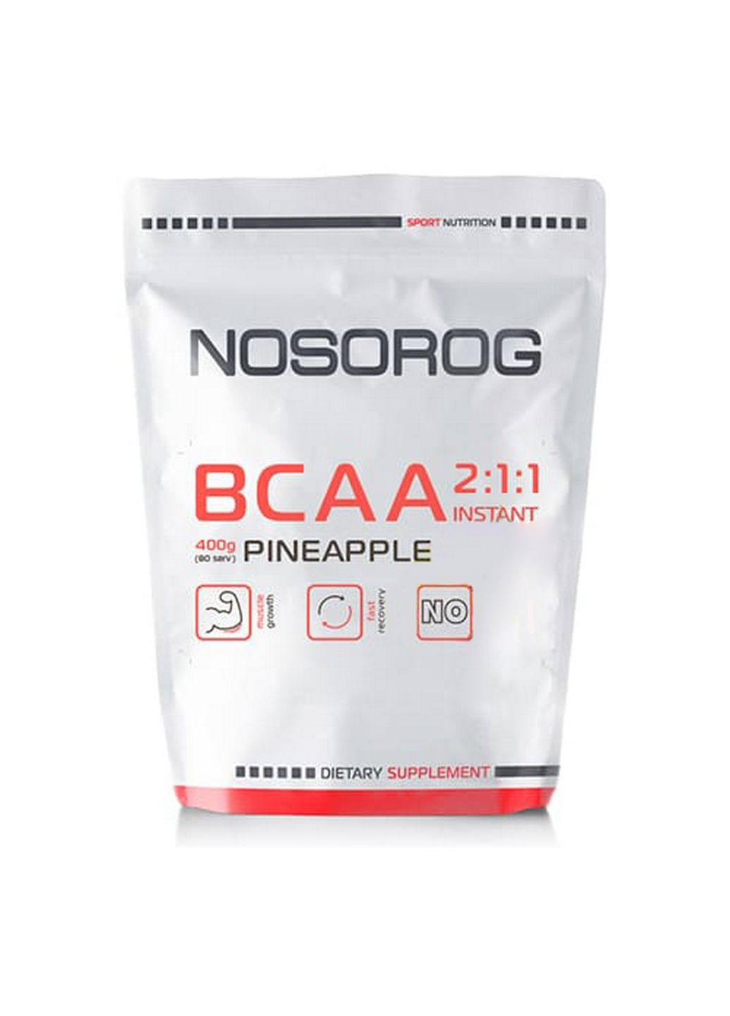 Амінокислота BCAA 2:1:1, 400 грам Ананас Nosorog Nutrition (293343278)
