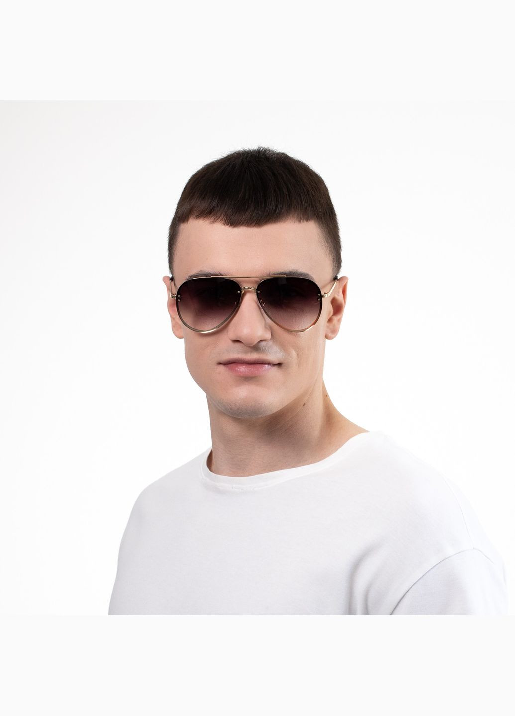 Солнцезащитные очки Авиаторы мужские 445-611 LuckyLOOK 445-611М (322846362)