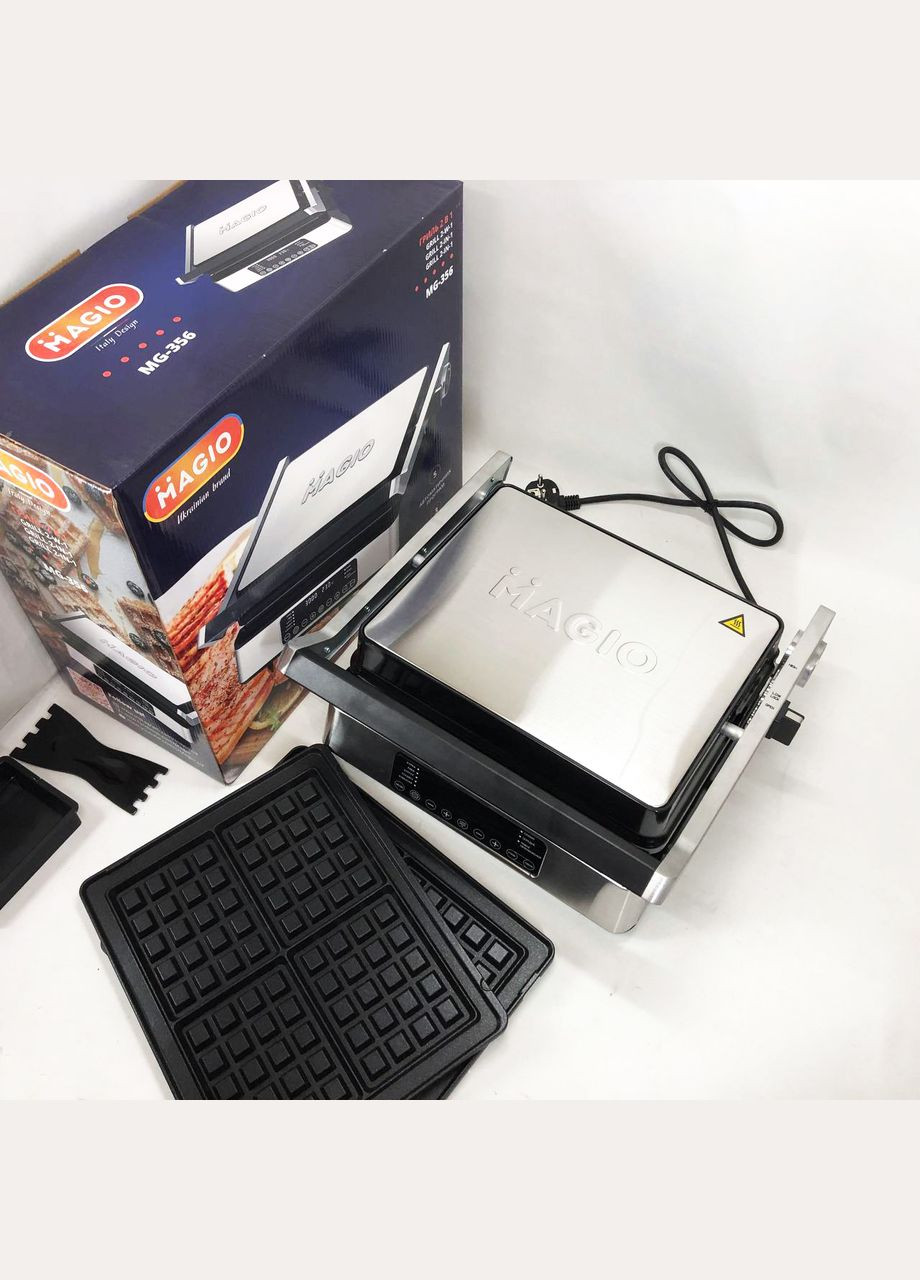Гриль-барбекю электрический MG-356, Настольный гриль для гамбургеров Прижимная электробутербродница Magio (364664053)