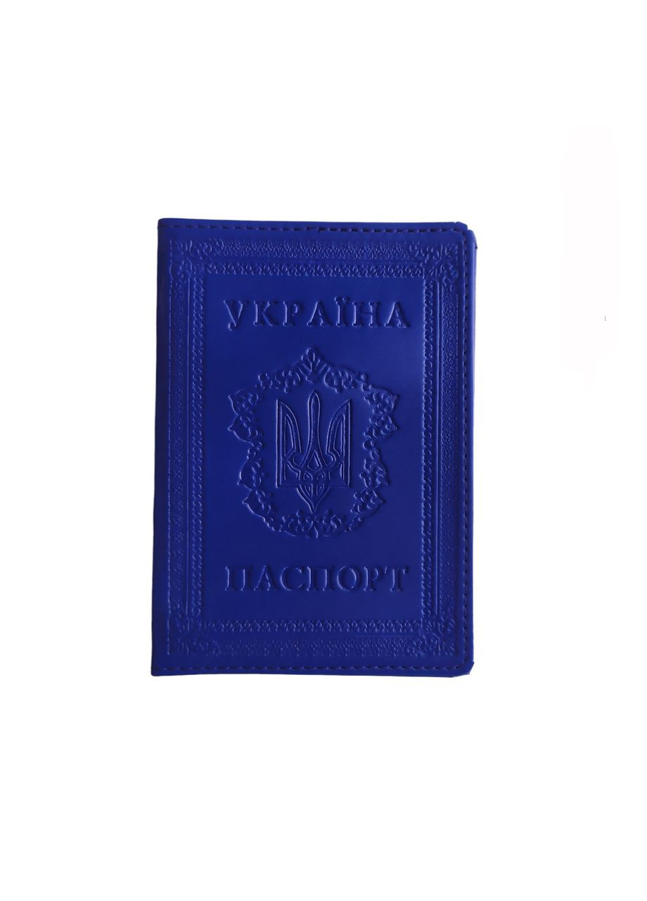 Обложка для паспорта светло-синяя Standart искусственная кожа Бібльос (293152490)