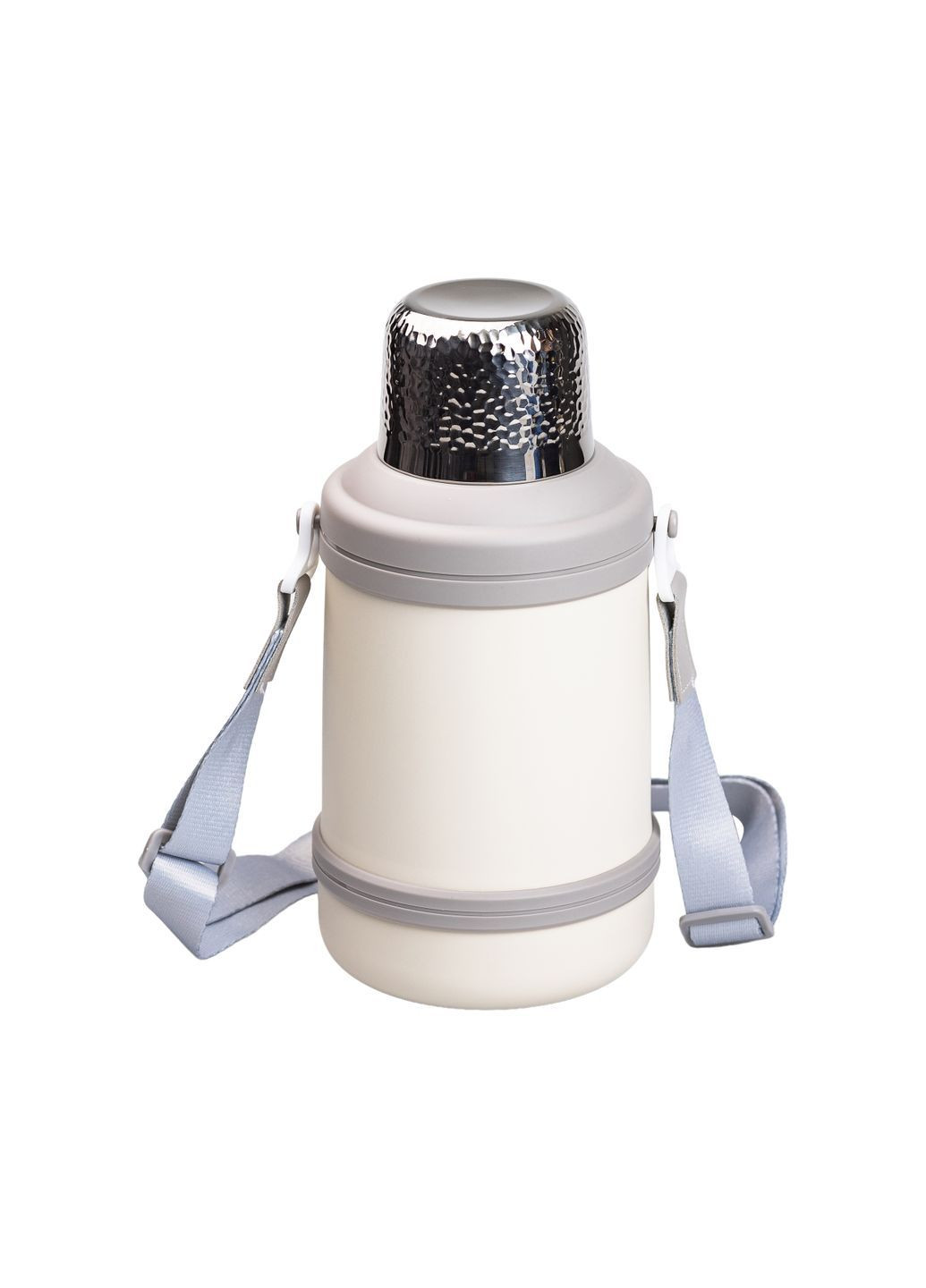 Термос для туризму Vacuum Cup 1,5 л з фліп кришкою та складаними ручками, сірий Yiwu HP-14-21V No Brand (363978514)