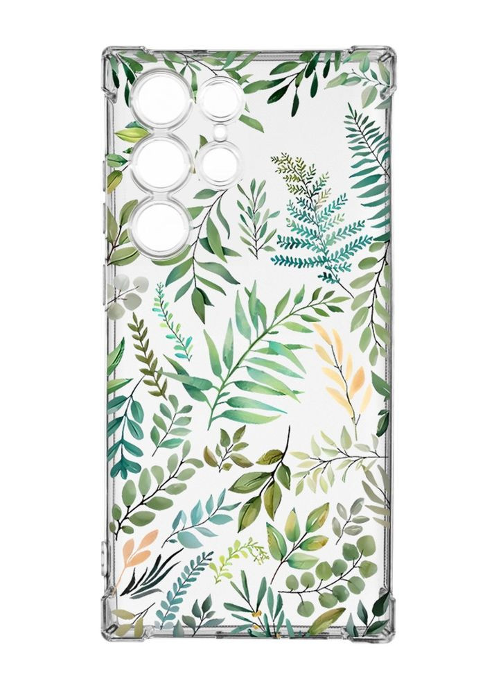 Чехол с утолщёнными углами на Samsung Galaxy S23 Ultra:: Растительный фон (принт 377) Creative (360671197)