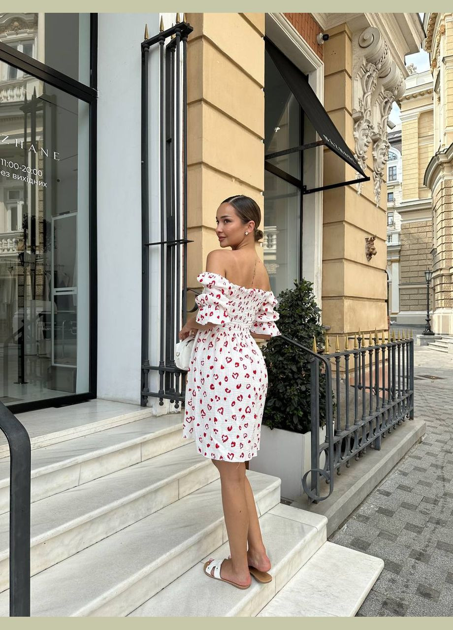 Красное повседневный, вечернее, пляжное, кэжуал женское платье мини Asi.Store.ua с цветочным принтом