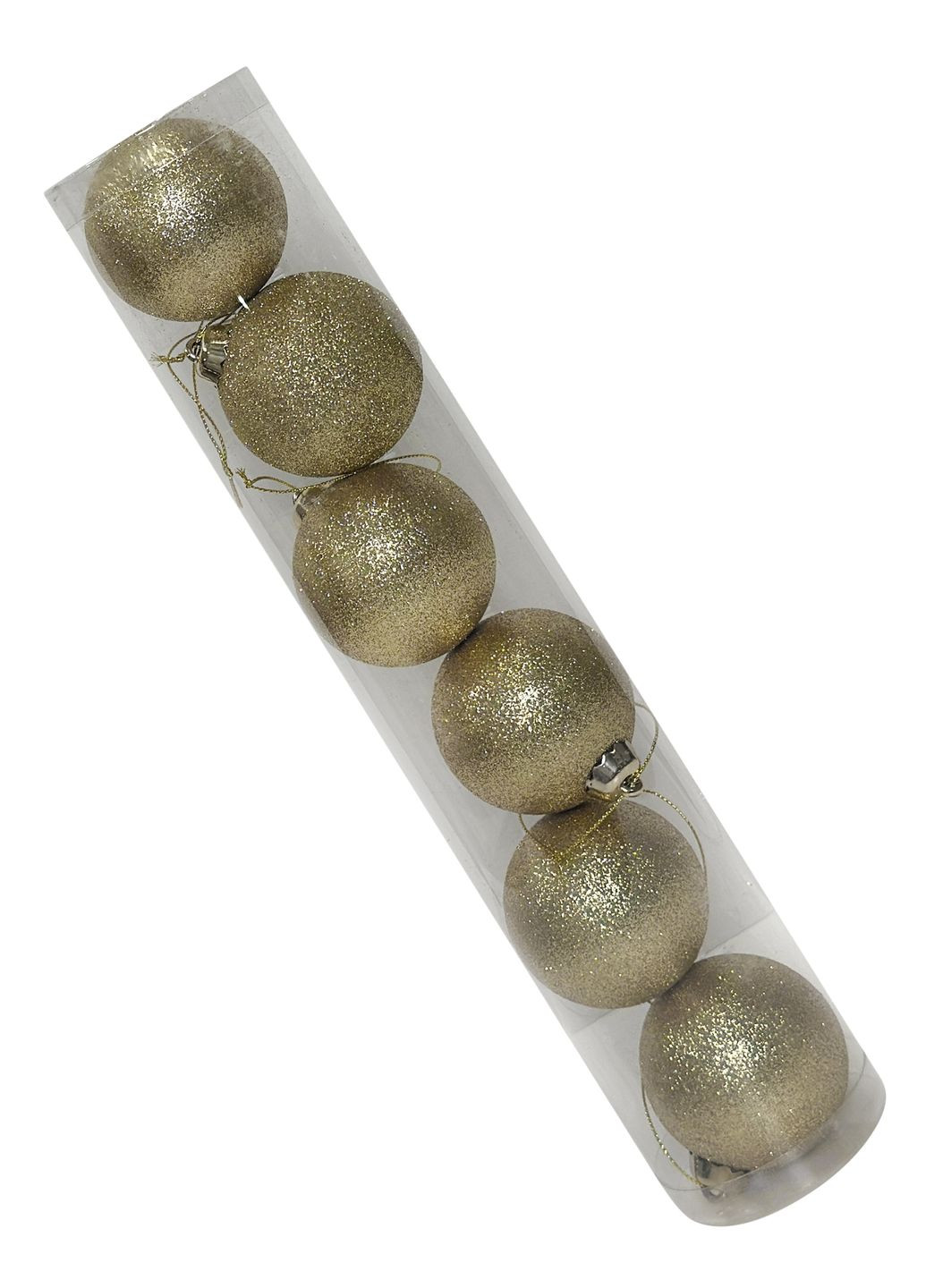 Новогодний набор ёлочных шаров №2 золотые d60 mm 6 шт MIS LT (365627464)