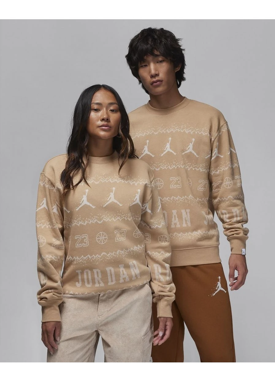 Світшот Essentials Holiday Fleece Crew Beige FD7463-200 Air Jordan (399376122)