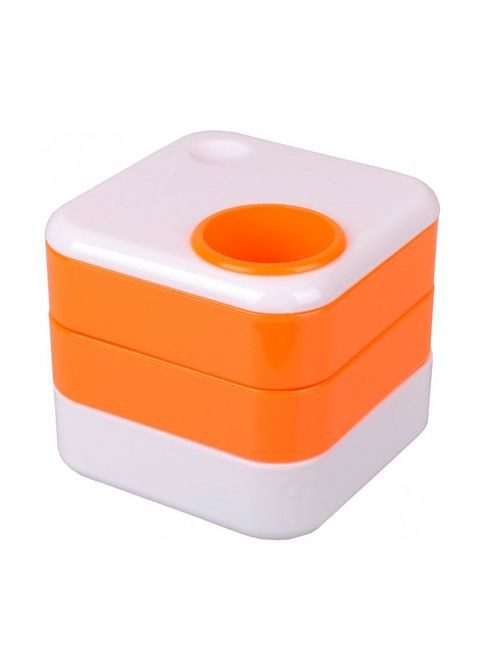 Стакан для ручек 568 пластиковый 10х10х9 см Оранжевый Color-it (301425054)