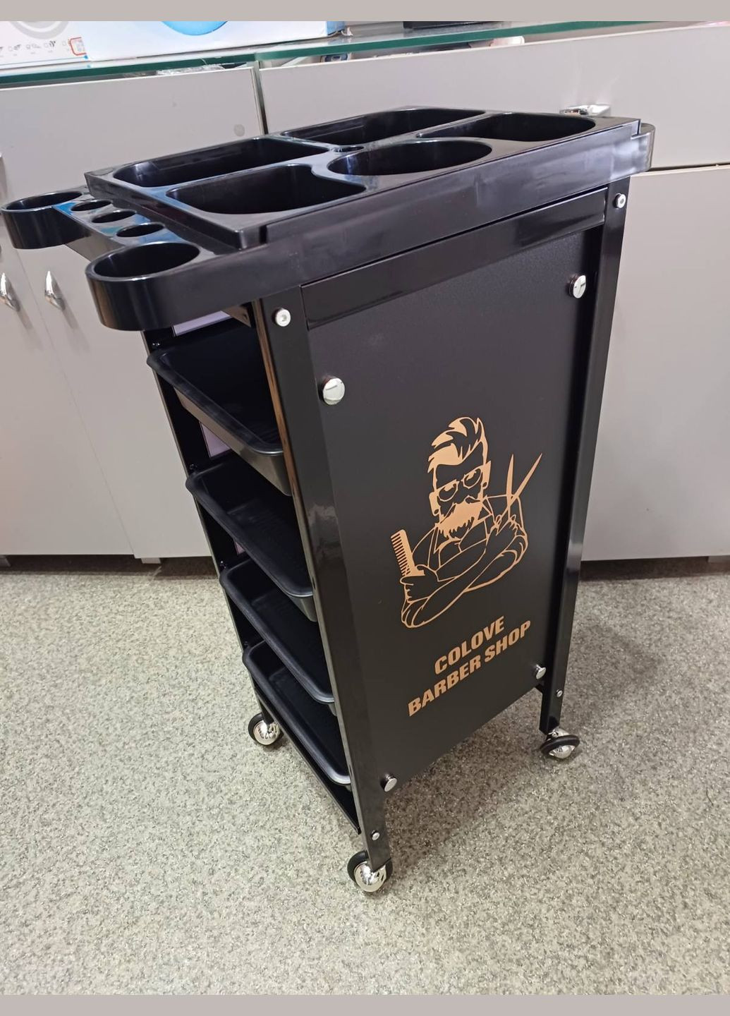 Тележка парикмахерская на 4 полочки B-18 YRE (341318218)