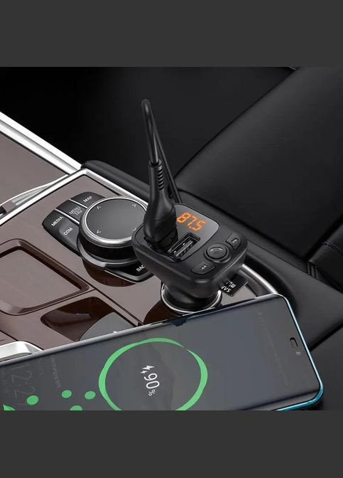 Автомобільний FM-мобільний модульатор Borofone BC41 Eminency трансмітер PD18W/QC3.0 з Bluetooth V5.0 зі швидким заряджанням PD (323486580)