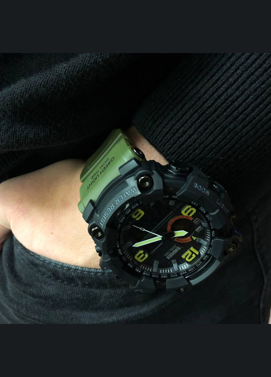 Годинник наручний чоловічий SKMEI 1520AG ARMY GREEN, військовий чоловічий наручний годинник зелений. Колір: зелений No Brand (359475213)