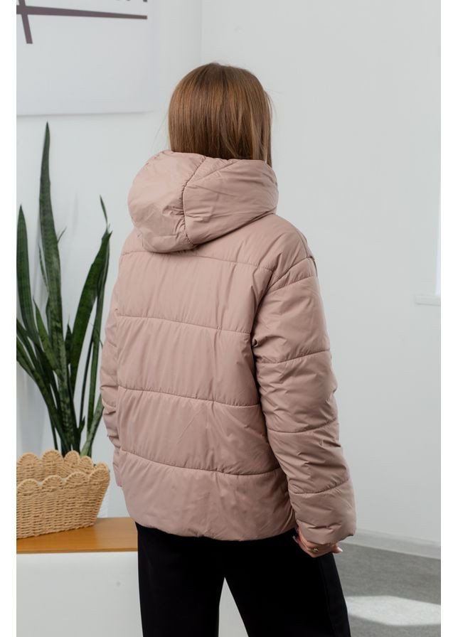 Світло-коричнева куртка демісезонна жіноча подовжена 23.2165 44( ) світло коричневий AKSAN