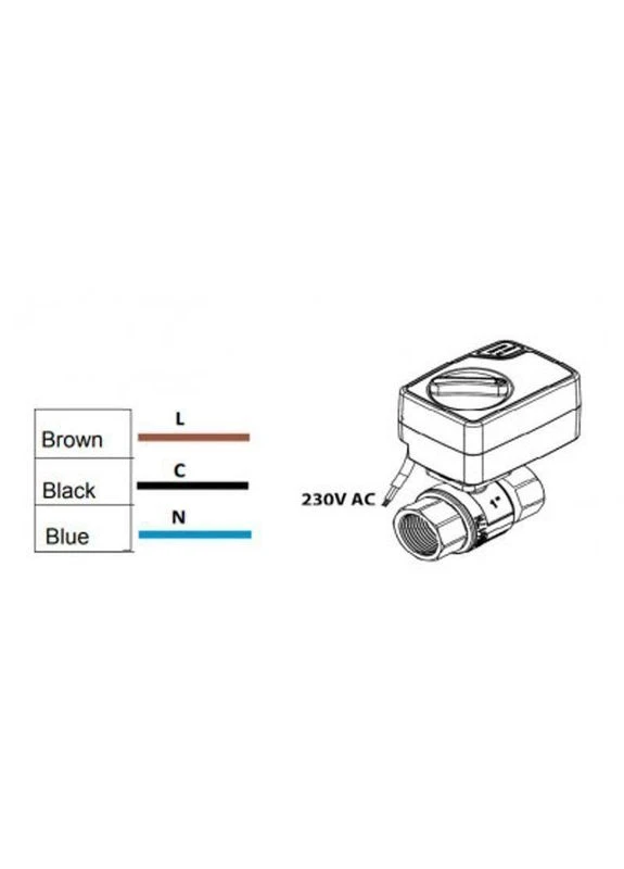 Кран с электроприводом 220В 3/4" Mastino (400251993)