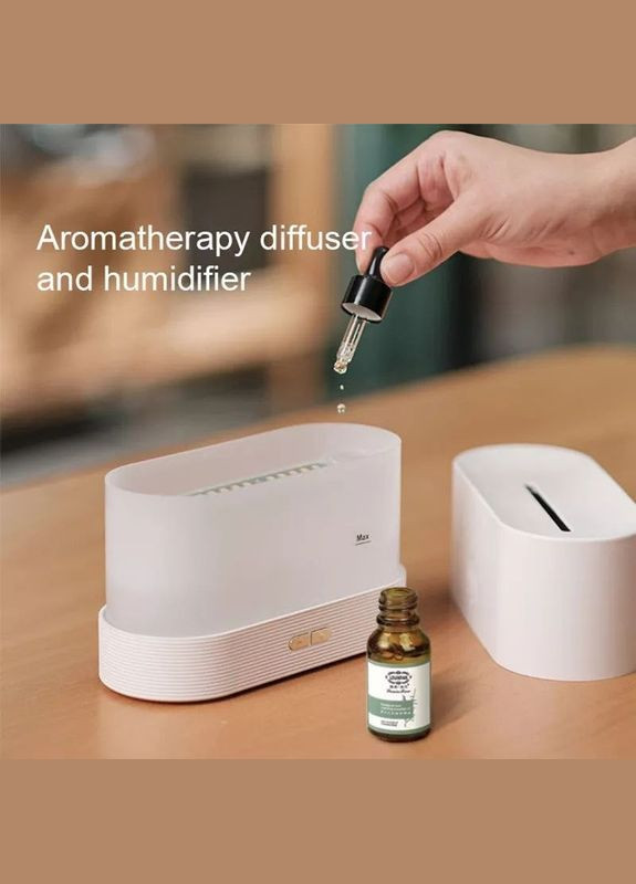 Зволожувач повітря ароматизатор з підсвічуванням у вигляді полум'я (White) No Brand (341317069)