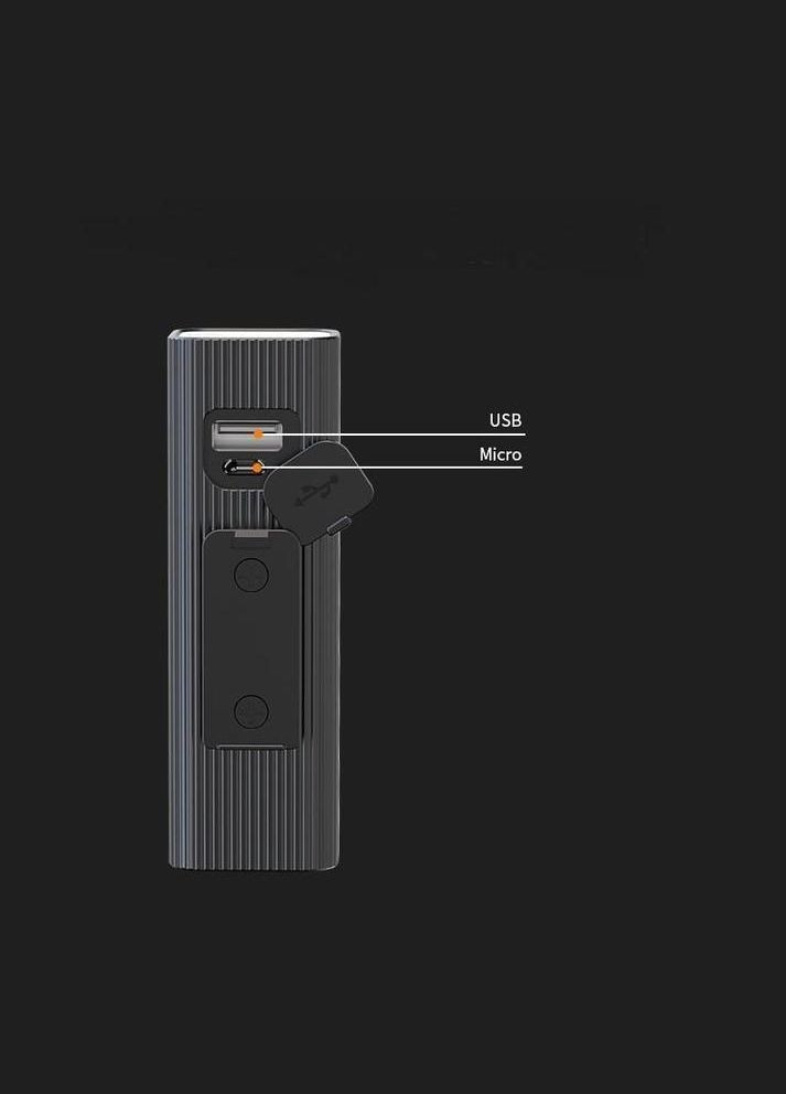 Ліхтар велосипедний LED фара із вбудованим акумулятором USB P12 чорна No Brand (305589661)