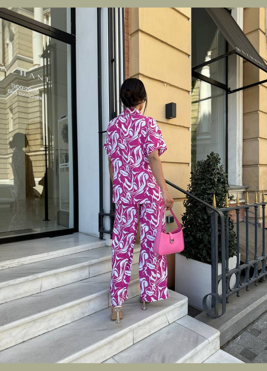 Прогулянковий костюм малинового кольору 28059 No Brand (323642433)