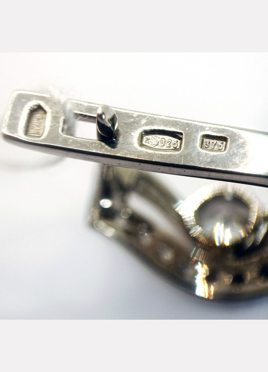 Серьги золотая накладка серебро 925° 4,04г. родий () Svitozar 845С (322073861)