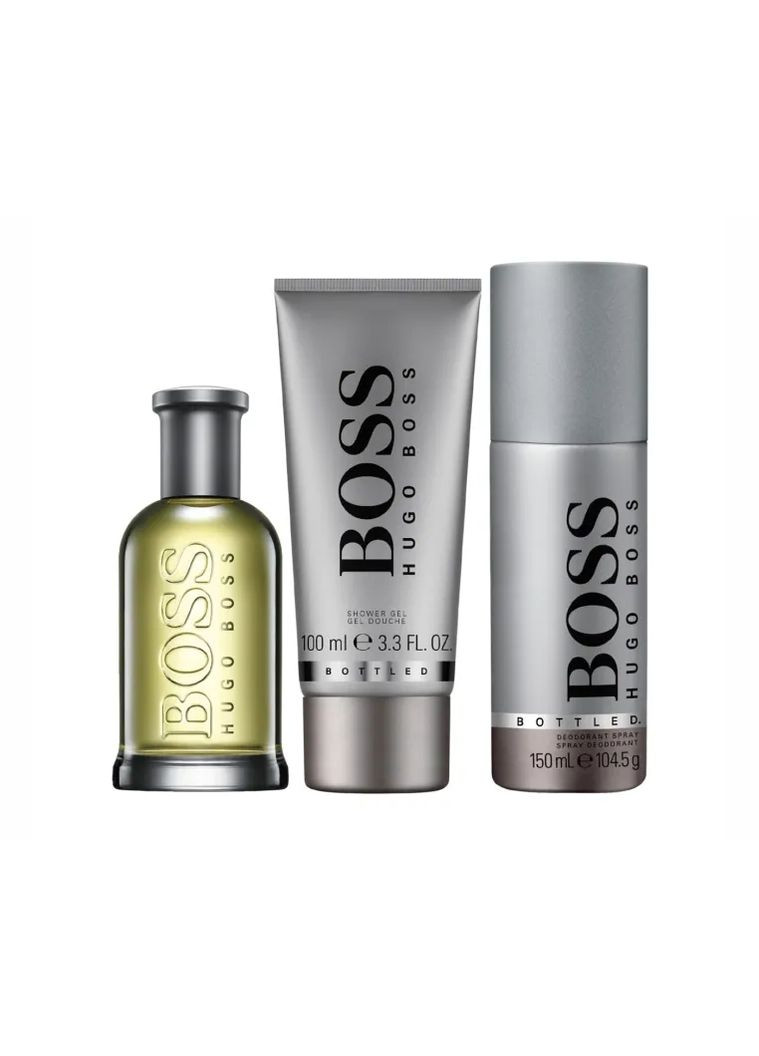 Подарочный набор для мужчин Bottled туалетная вода гель и дезодорант Hugo Boss (367582928)