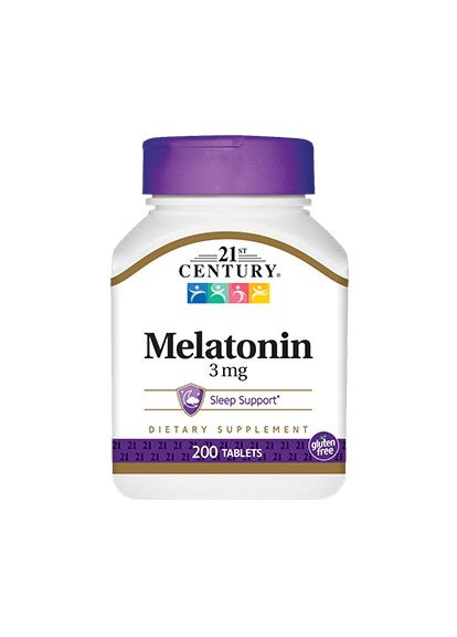 Натуральная добавка Melatonin 3 mg, 200 таблеток 21st Century (334706253)