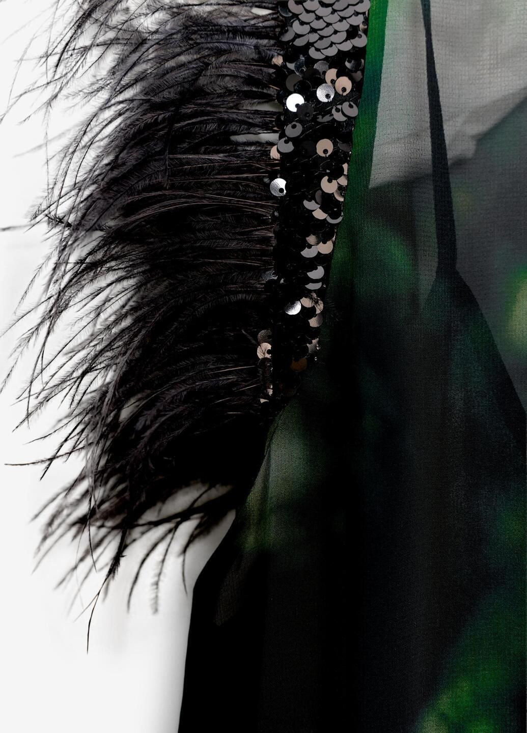 Комбинированное платье Zara градиентное ("омбре")